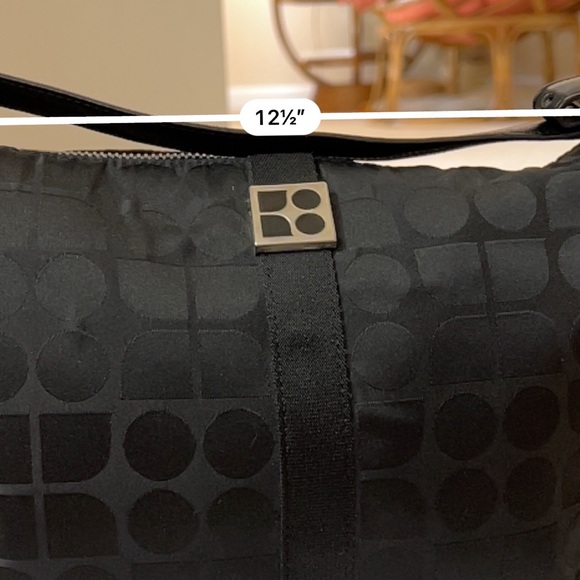 KATE SPADE NOEL print Vintage Original Black on Black Purse Logo Print - Picture 16 of 16